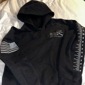 Grunt Style Black and Gray Graphic Hoodie